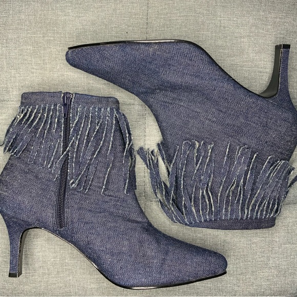 Denim Stool Heels - Picture 8 of 9